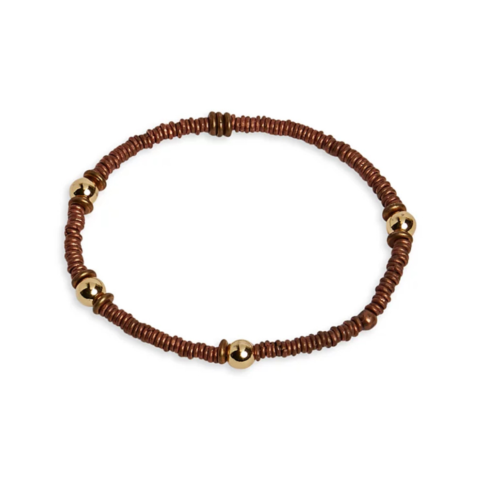 The Monotype the Ayden Beaded Bracelet Rust Copper